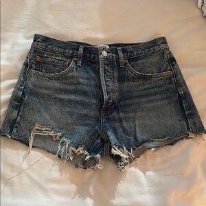 Distressed Denim Shorts